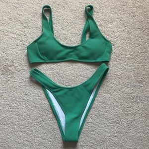 SHEIN BRAND NEW Green Two-Piece Bikini